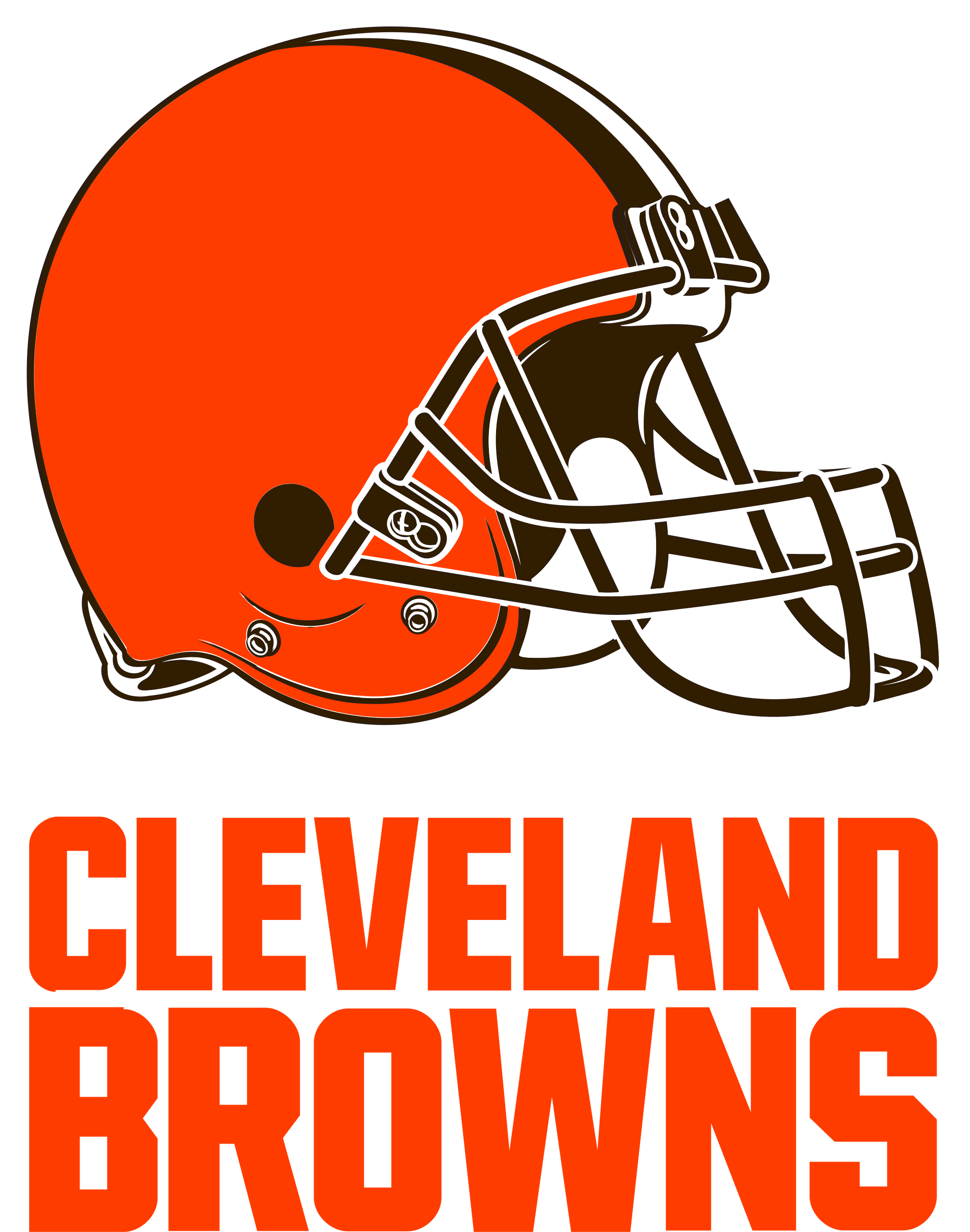 Cleveland Browns Football Logo - Cleveland Browns Die Cut Color Decal 8in X 8in (2400x3200), Png Download
