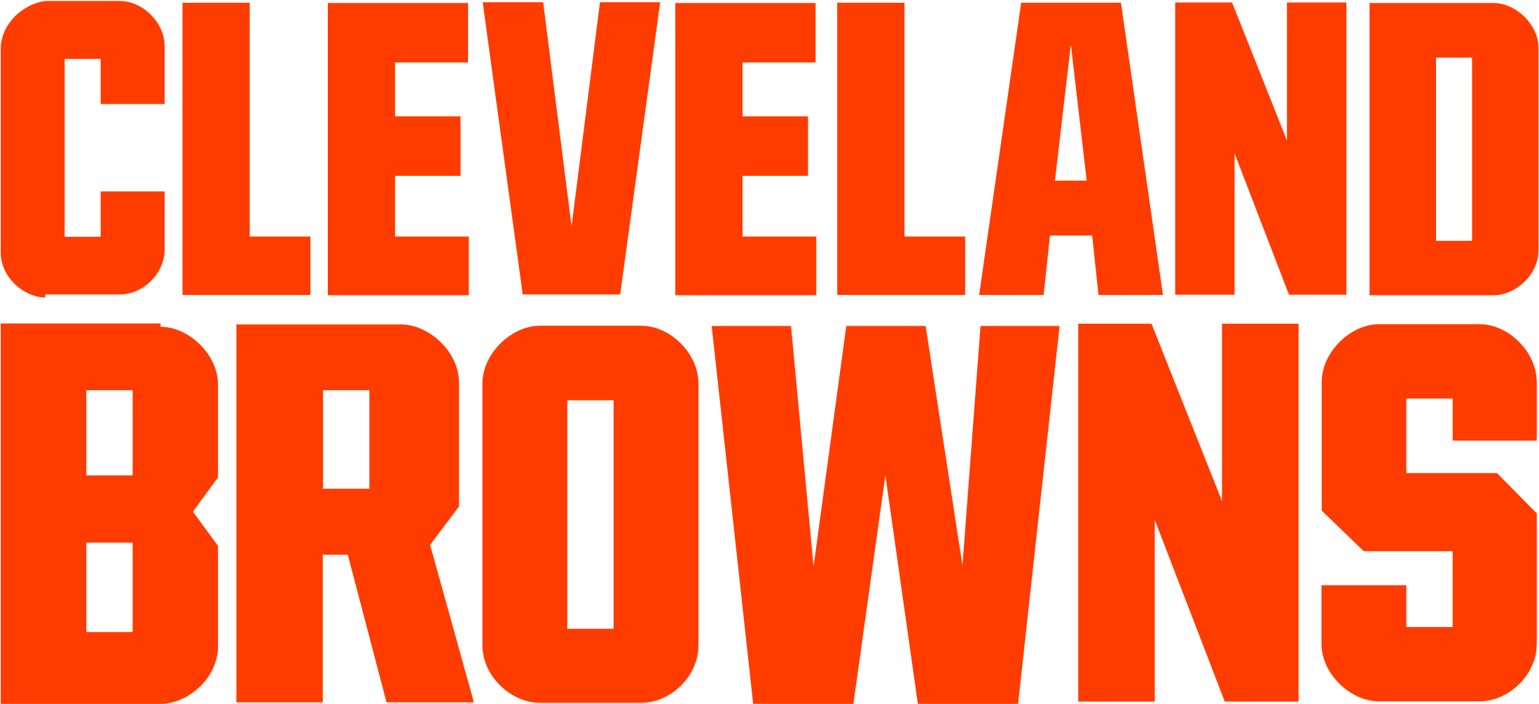 Open - Cleveland Browns Logo 2015 Png (2000x913), Png Download