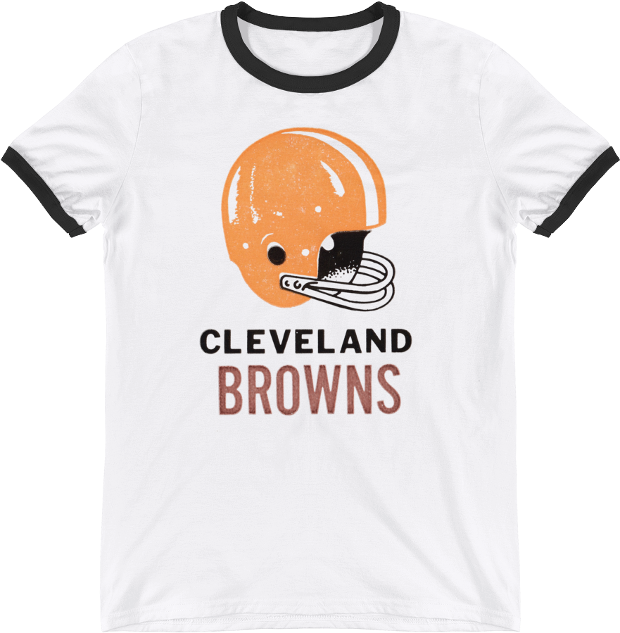 Retro Cleveland Browns Ticket Tee - Ringer T-shirt (500x500), Png Download