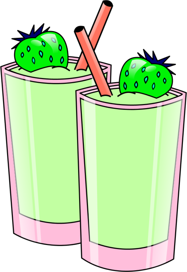 Blender Drawing Fruit Smoothie - Green Smoothie Clip Art (600x873), Png Download
