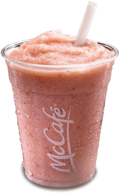 Hero Mccafe-smoothie - Strawberry Banana Protein Smoothie Mcdonalds (448x437), Png Download