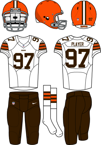 Cleveland Browns - Baltimore Ravens Home Uniform (348x500), Png Download