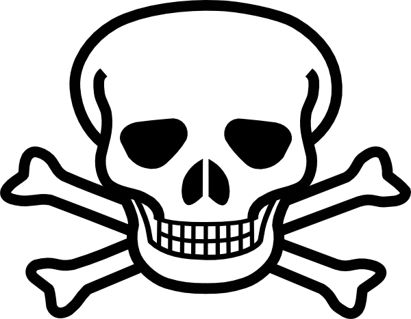 Ssckull Clipart Feminine - Skull And Crossbones Clipart (600x467), Png Download