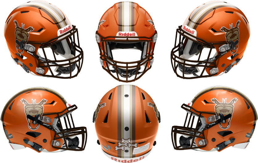 5961bad1d20c1 Brownsspeedflex6view - Browns Speed Flex Helmet (858x555), Png Download
