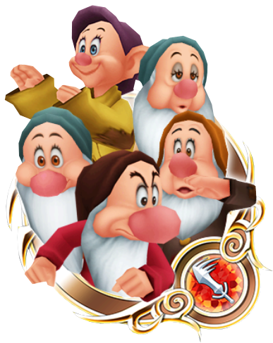 Seven Dwarfs - Snow White And The Seven Dwarfs Kingdom Hearts (437x520), Png Download