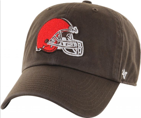 '47 Brand Cleveland Browns Nfl Clean Up Strapback Hat - Cleveland Browns '47 Brand Clean Up Bl Adjustable Hat (500x600), Png Download