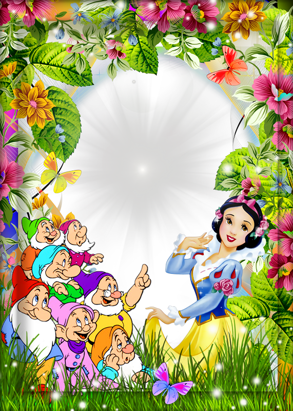 Snow White And The Seven Dwarfs Frame (571x800), Png Download