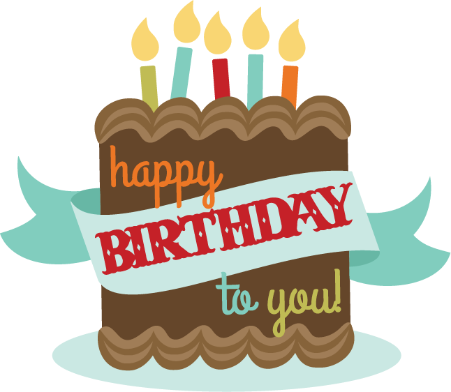 Happy Birthday To You Svg Birthday Cake Svg File Birthday - Happy Birthday To You Clipart (646x562), Png Download