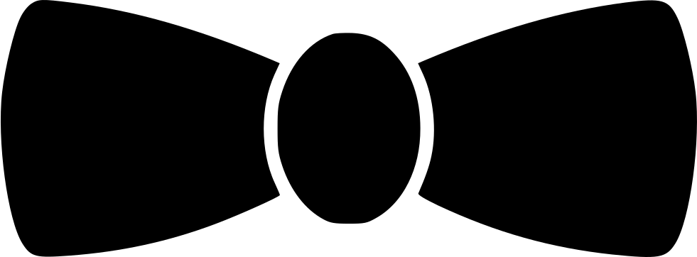 Bowtie Svg Black And White - Bow Tie Png Black (981x362), Png Download