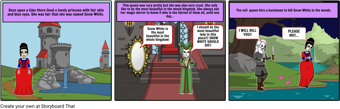 Snow White And The Seven Dwarfs - Snow White And The Seven Dwarfs Storyboard (1164x385), Png Download