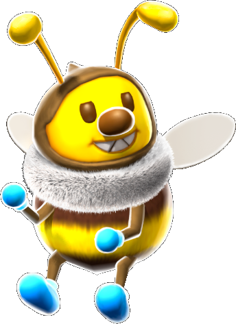 Bee - Super Mario Galaxy Bees (344x473), Png Download
