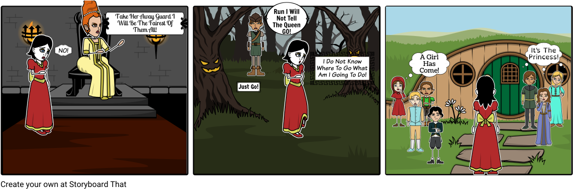 Snow White And The Seven Dwarfs - Cartoon (1164x385), Png Download