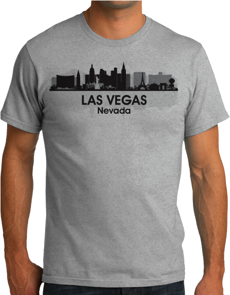 Las Vegas, Nv City Skyline - Grunge Seattle T Shirt (462x580), Png Download