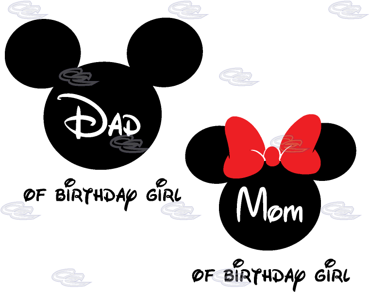 500066 Dad Mom Of Bday Girl - Mum Of The Birthday Girl (812x697), Png Download