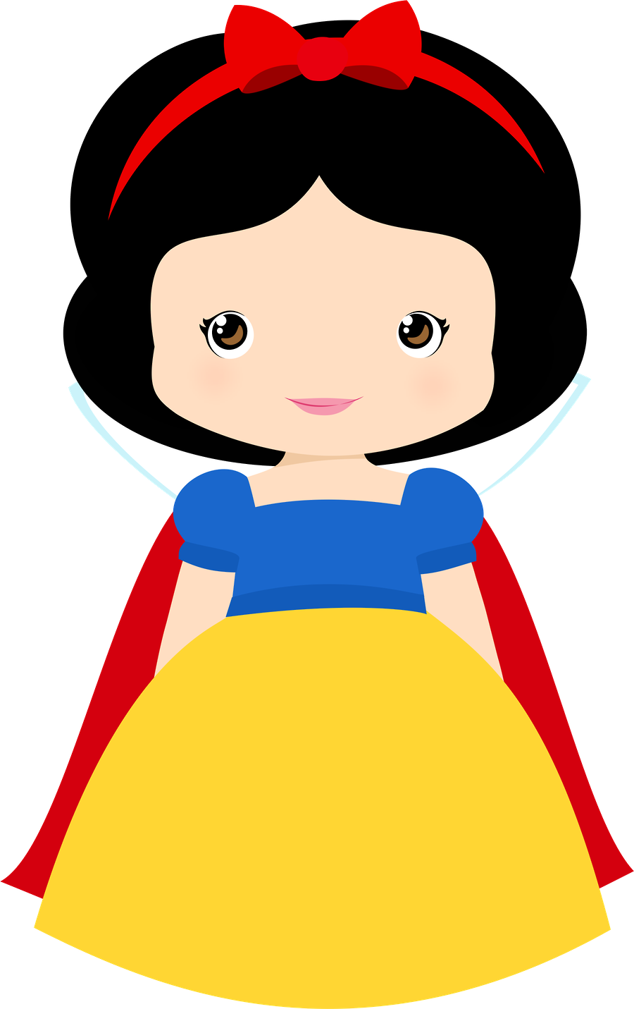 Branca De Neve Cute - Molde Branca De Neve (900x1431), Png Download
