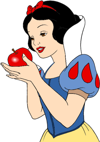 Snow White And The Seven Dwarfs Images Snow White Clipart - Branca De Neve Com A Maça (352x500), Png Download