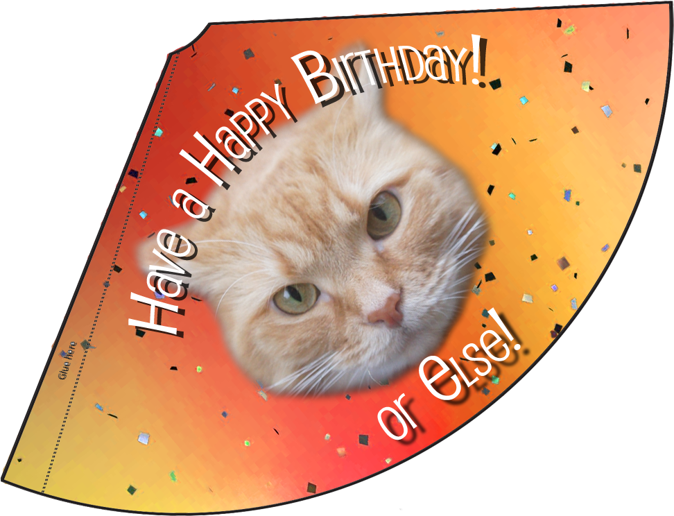 Orange Or Else Hat Birthday Hat - Hat (992x743), Png Download