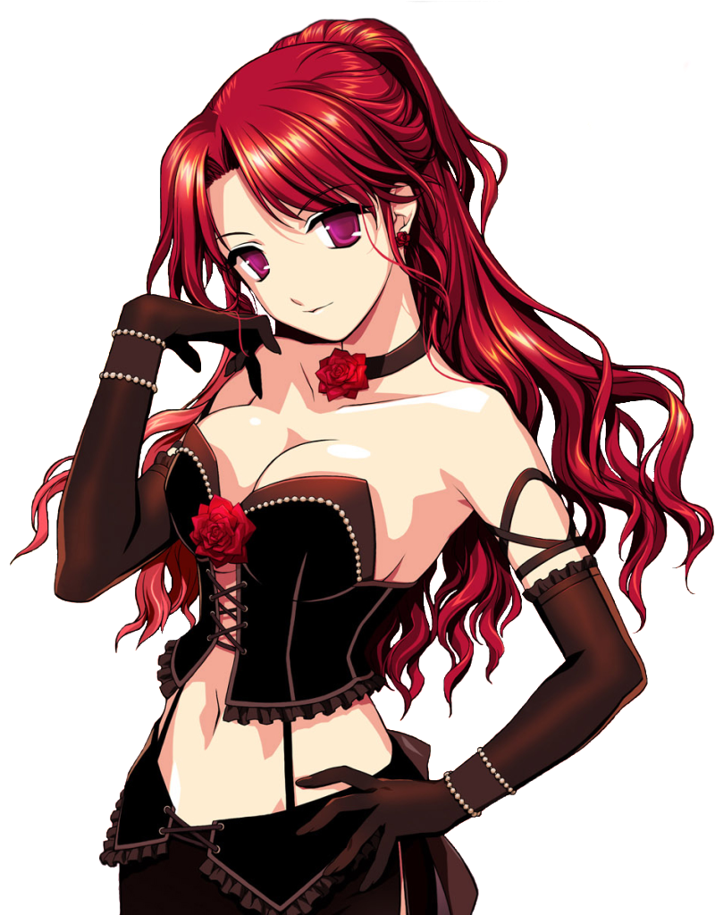Red Hair Anime Girl Png (808x1023), Png Download