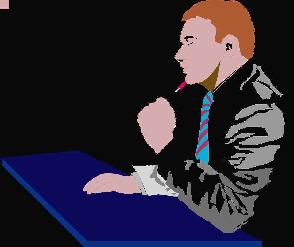 Man Thinking Clipart Png - Tenant (958x803), Png Download