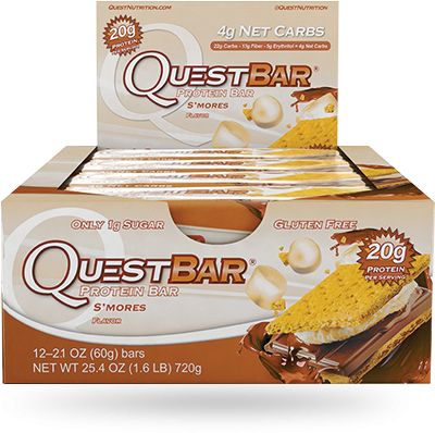Quest Nutrition Quest Bar 12 Bars S'mores (418x401), Png Download