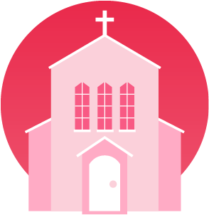 Png Black And White Download Fleshandblood Volunteer - Church Clip Art Pink (366x336), Png Download