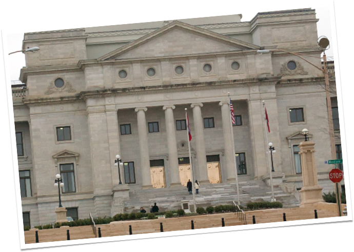 Looking Down On The Second Floor Of The Rotunda In - Arkansas State Capitol Building (690x491), Png Download