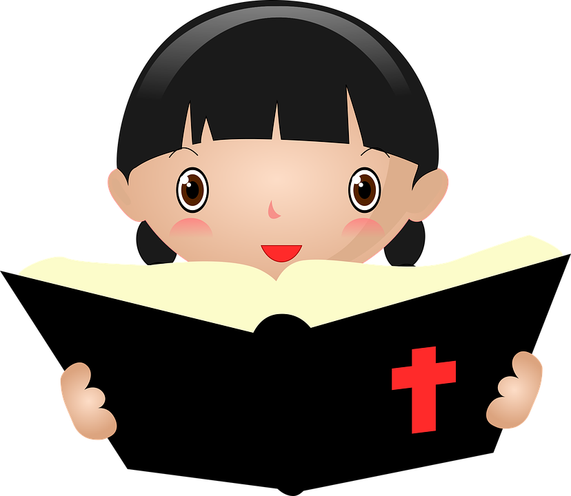Bible Study Sermon Android Church - Reading Bible Clipart (391x340), Png Download