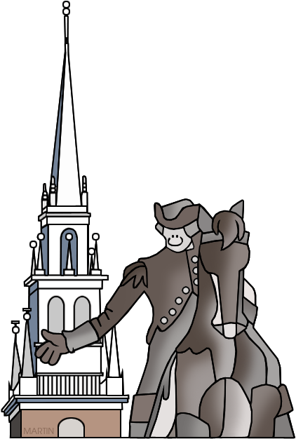 United States Clip Art By Phillip Martin - Lexington And Concord Illustration (434x648), Png Download