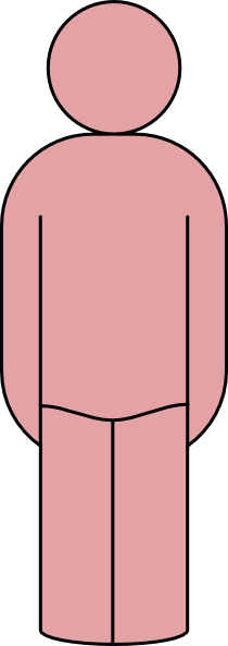 Man - Standing - Clipart - Person Standing Clipart (210x593), Png Download