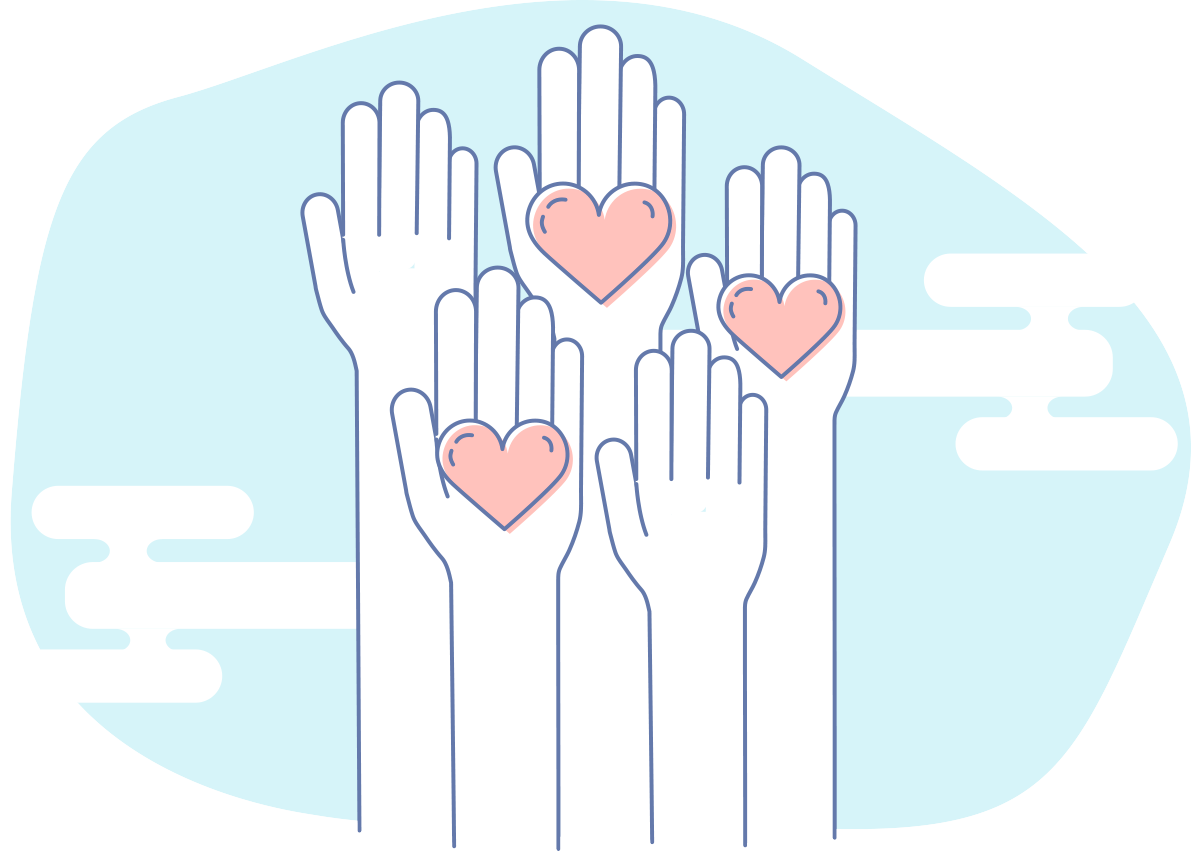 Jukebox Hands And Hearts - Charity (1191x851), Png Download
