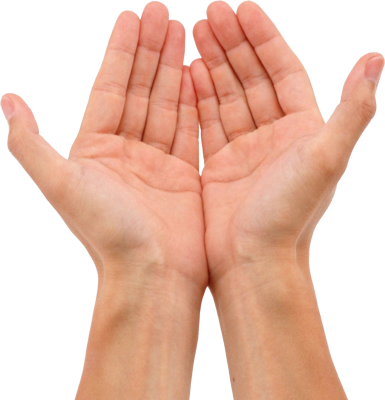 Open Hands Psd, Vector Graphics - Open Hands Png (385x400), Png Download