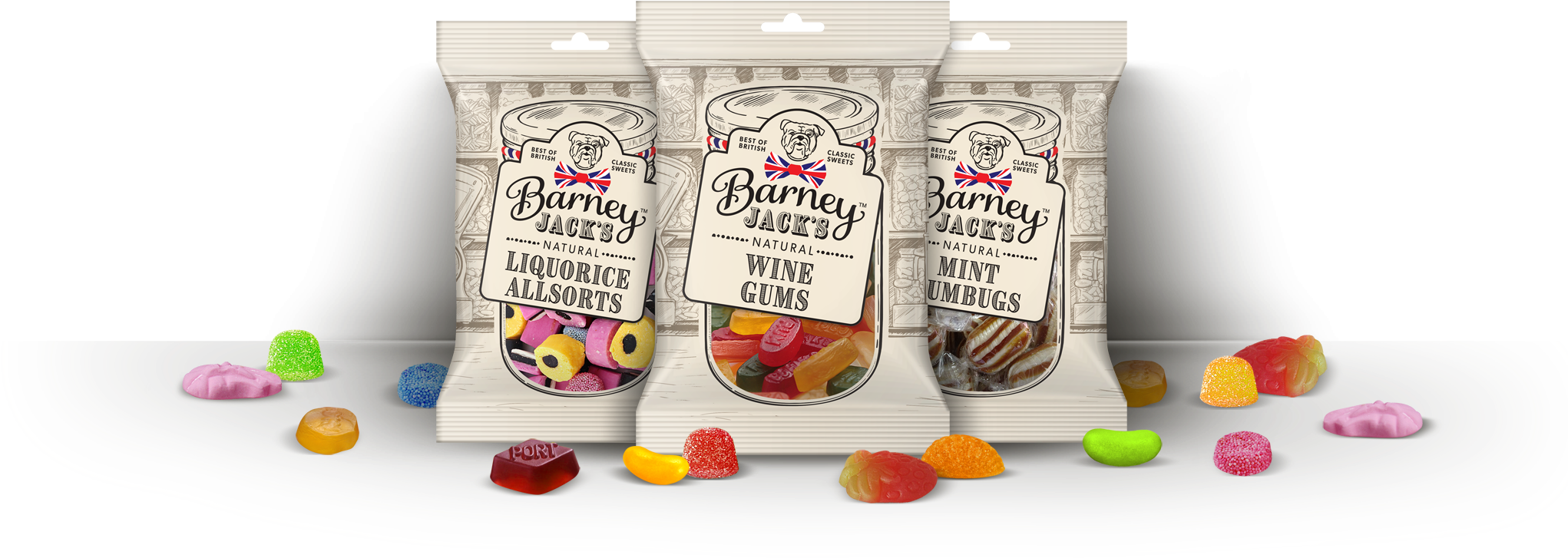 Barney Jack's Sweets - Jack's Sweets (2048x738), Png Download