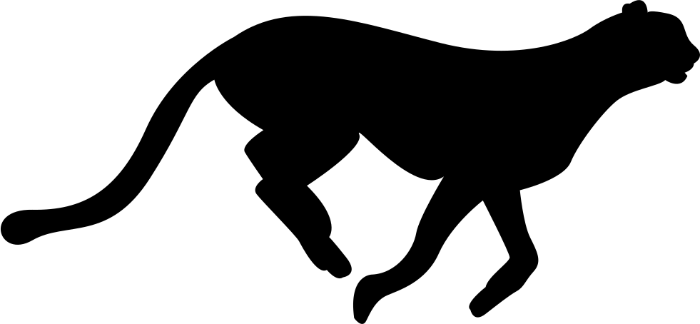 Cheetah Silhouette Png - Cheetah Silhouette Clip Art (981x454), Png Download