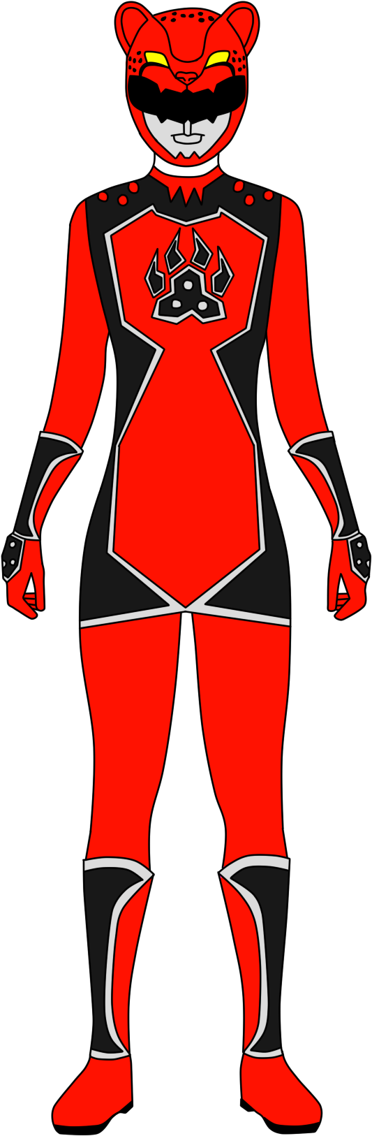 Red Cheetah - Red Ranger (969x1631), Png Download