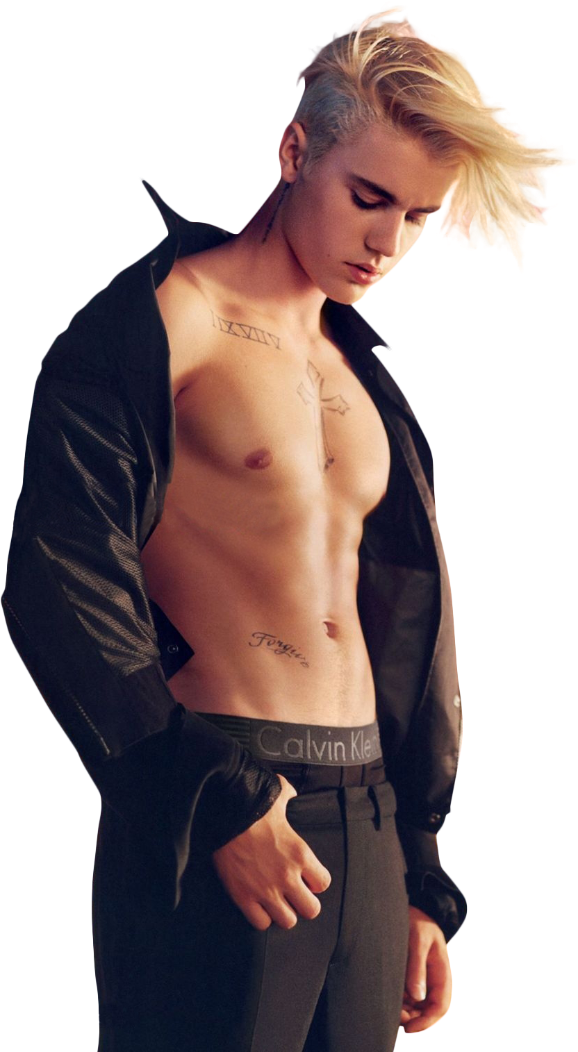 Justin Bieber And Calvin Klein Png Image - Justin Bieber Id Magazine 2016 (1020x1530), Png Download