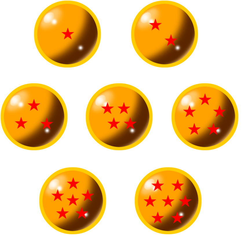 Dragon Balls Png Png Black And White Download - 7 Dragon Balls Transparent (897x891), Png Download