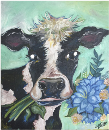 Flower Cow - Southern Gossip Boutique (480x480), Png Download