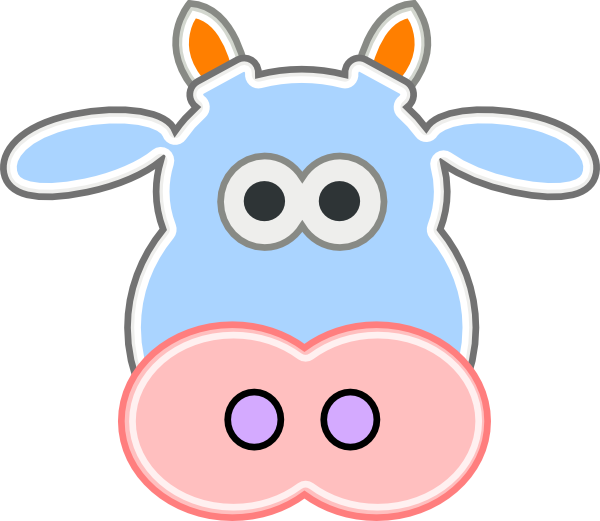 Cow Head Cut Out (600x521), Png Download