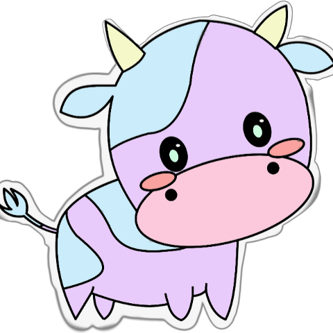 Mucca Disegno Bambini (480x480), Png Download