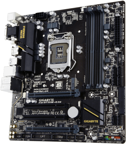 Motherboard Png Transparent Images - Gigabyte Ga Z170m D3h Intel (640x480), Png Download