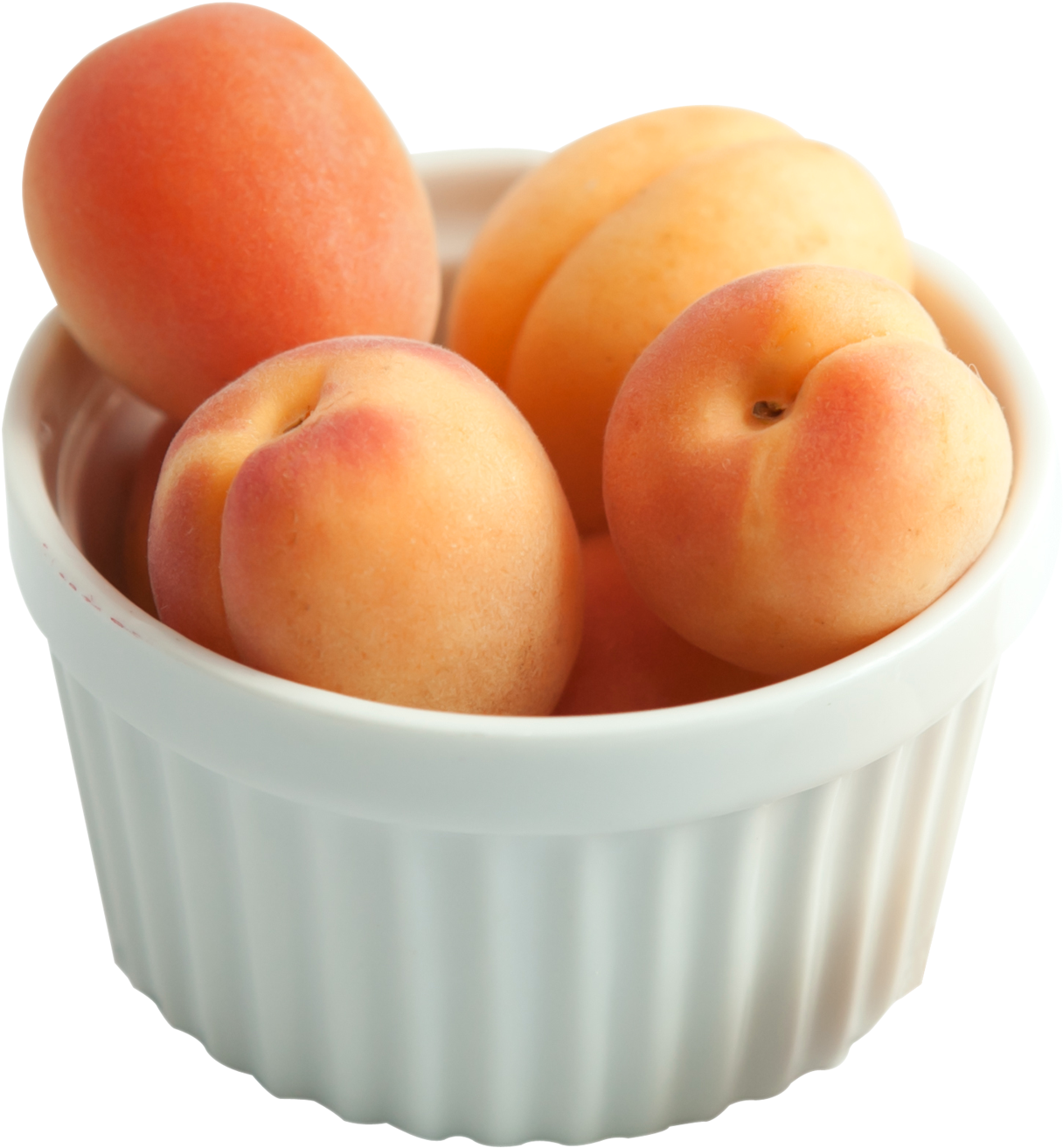 Fresh Apricots In A Bucket Png Image - Portable Network Graphics (1260x1379), Png Download