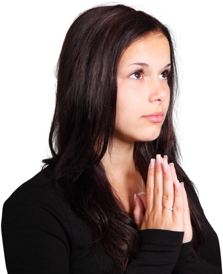 Download Girl Praying Png Image - Prayers Of The Rosary [book] (500x552), Png Download