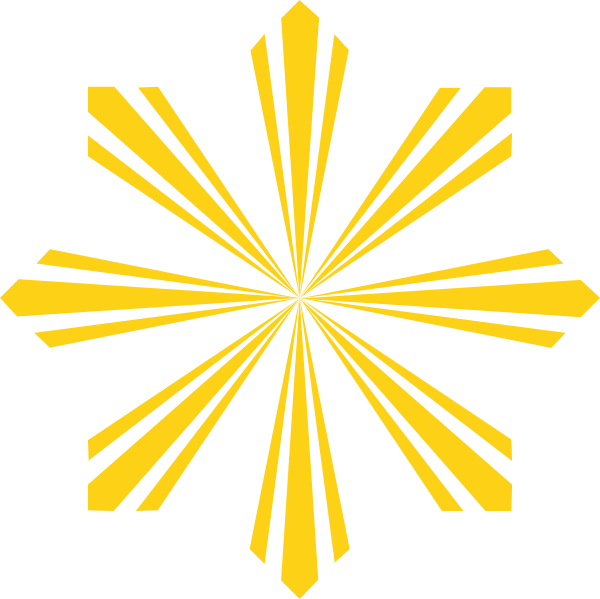Sun Rays Shine Clip Art At Clker - Philippine Flag Sun Rays (600x599), Png Download