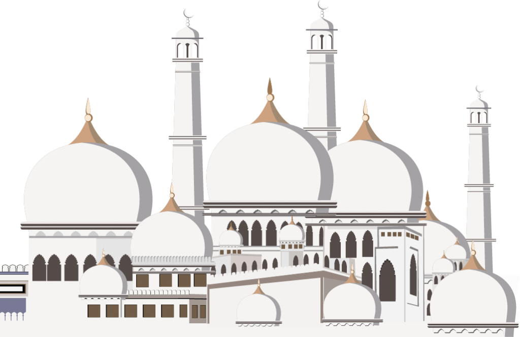Eid Prayers Png Vector Download - Eid Mubarak Vector Png (1024x663), Png Download