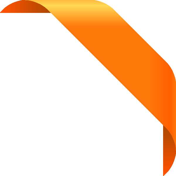 Corner Ribbon01 Light Orange - Light Orange Designs (600x600), Png Download