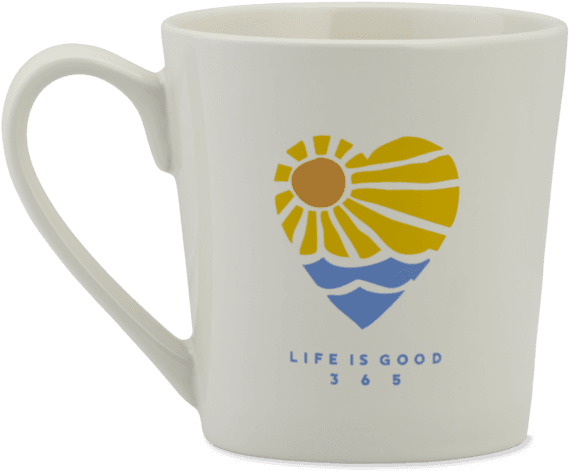 Life Is Good. Everyday Mug: Sunray Heart - Cloud White (570x570), Png Download