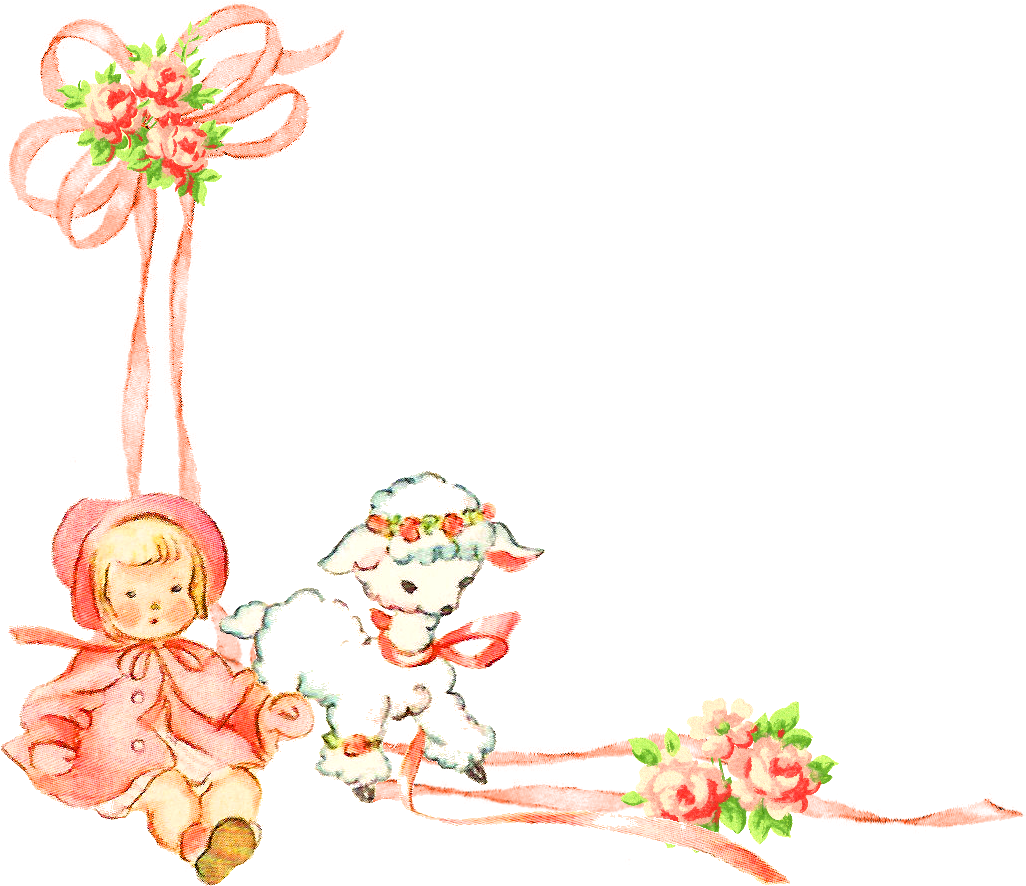 Digital Corner Design Downloads - Baby Girl Flower Designs Png (1150x1000), Png Download