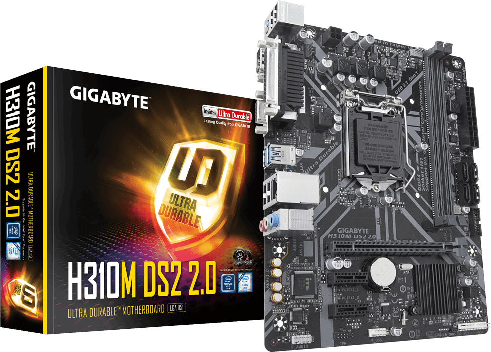 H310m Ds2 - Gigabyte Z370 Hd3 (rev 1.0) (1000x717), Png Download