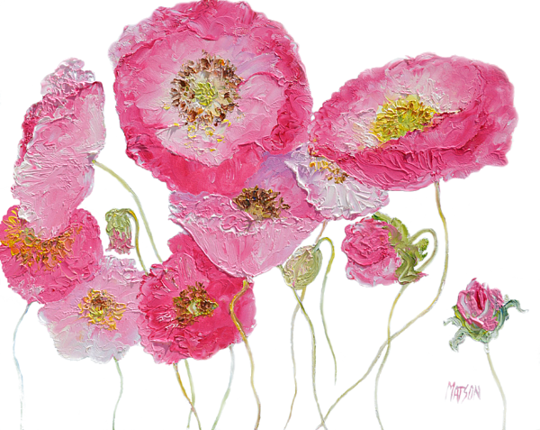 Go To Image - Poppy Painting On White Background (600x477), Png Download