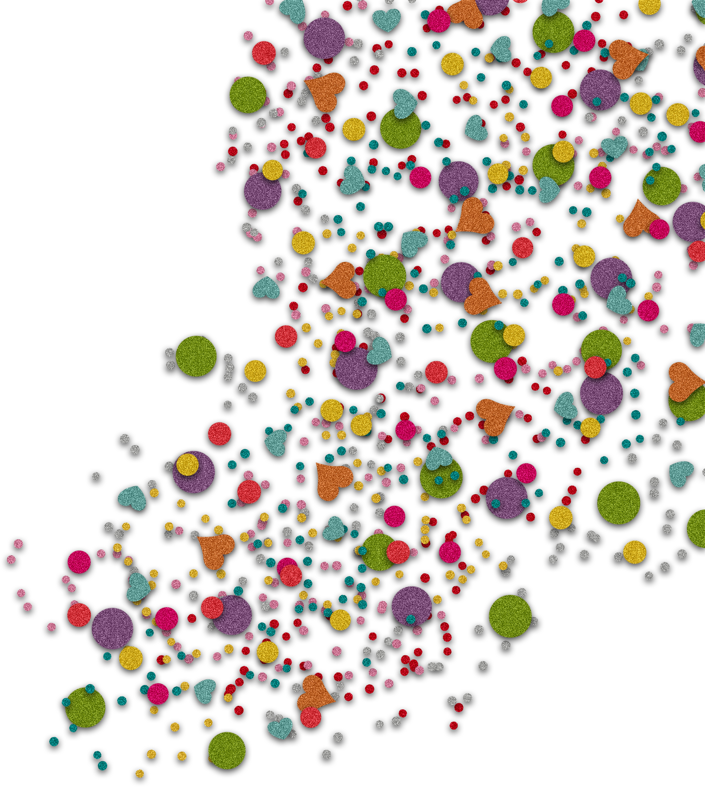 Confetti Png Corner (2289x2554), Png Download